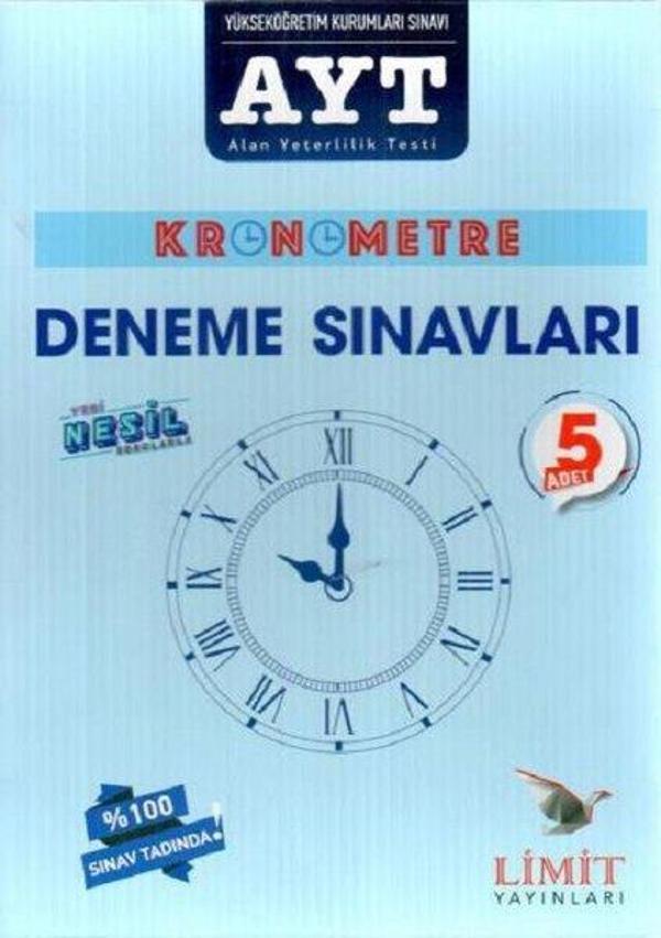 Limit Kronometre AYT Deneme Sınavları - Limit Yayınları - Image 1