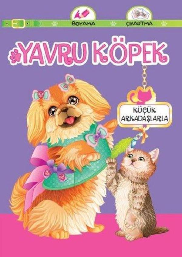 Yavru Köpek Küçük Arkadaşlarla-Boyama Çıkartma - Koloni Çocuk Yayınları - Image 1