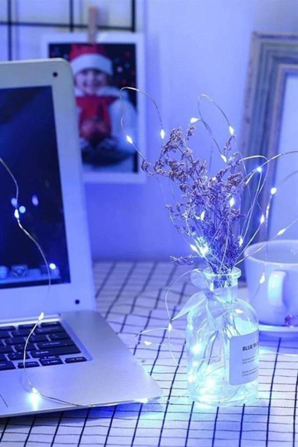 Tedaks Pilli 5 Metre Dekoratif Peri Led Beyaz Aydınlatma Süsleme Lambası - Image 1