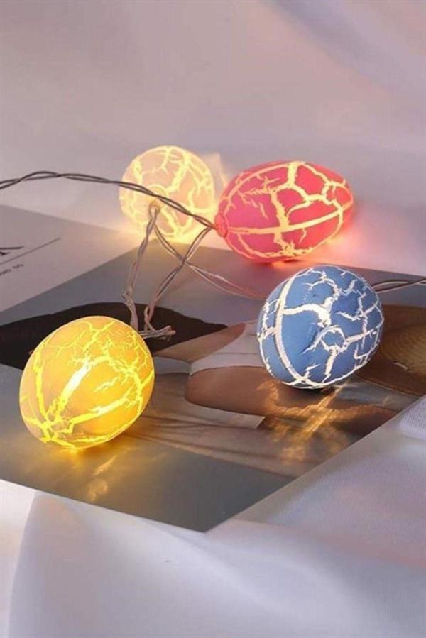 Tedaks 10Lu Renkli Yumurta Şeklinde Dekoratif Dolama Led Aydınlatma - Image 1