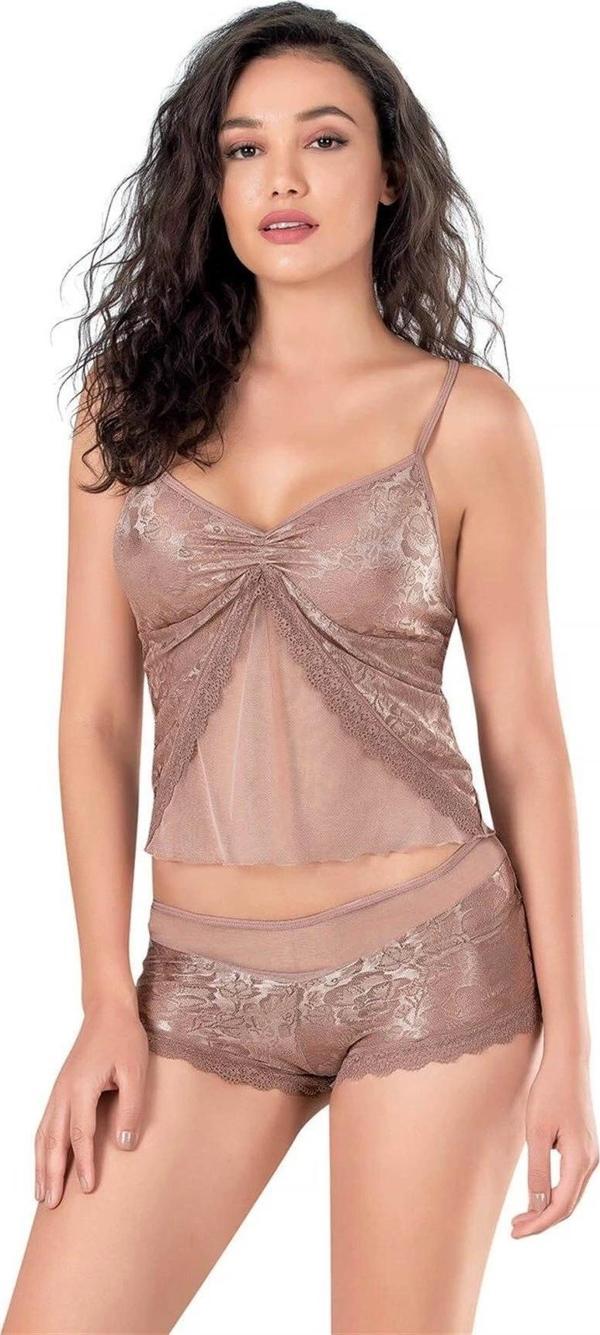 Miss Vizon Jakarlı Babydoll Şort Takımı - Image 1