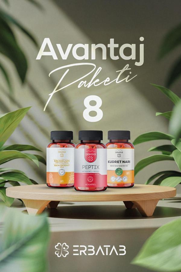 Avantaj Paketi 8 (Kudretnarı, Peptix, Bromelain) Erbatab - Image 1