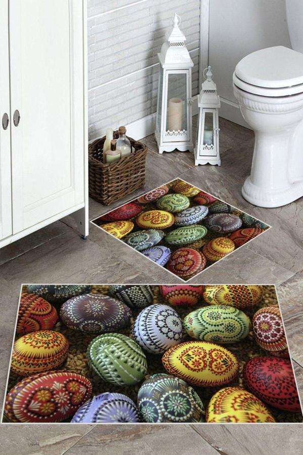 Multi  Kaymaz Taban Tasarım Banyo Paspas  BP-17 - Image 1