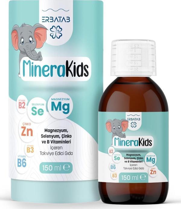 Erbatab Çocuk Multivitamin ( Magnezyum, Çinko, Selenyum ) Minera Kids 150 ml - Image 1