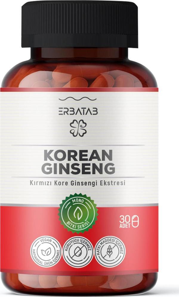 Erbatab Kırmızı Kore Ginsengi Ekstresi 30 Kapsül - Image 1