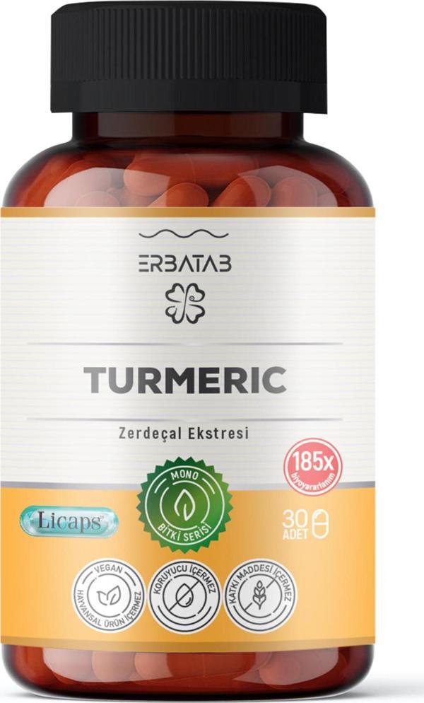 Erbatab Zerdeçal Curcumin Ekstresi 30 Kapsül Licaps® - Image 1