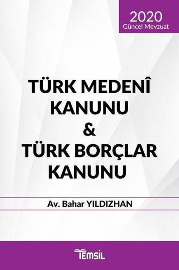 2020 Güncel Mevzuat Türk Medeni Kanunu ve Türk Borçlar Kanunu - Temsil Kitap - Image 1