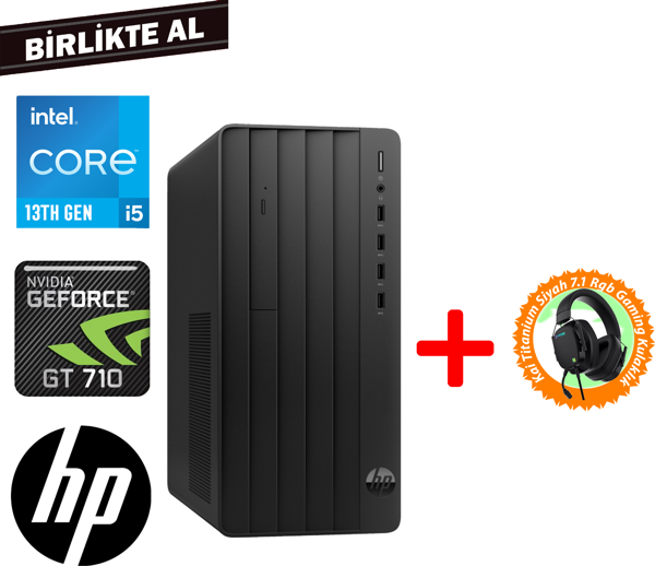 HP Pro 290 G9 i5-13500 16GB 512GB SSD 4 GB GT710 Freedos Masaüstü PC + Gaming Kulaklık 624A6ET 078 - Image 1