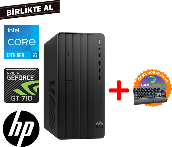 HP Pro 290 G9 i5-13500 16GB 512GB SSD 4 GB GT710 W11P Masaüstü PC + Gaming Klavye 624A6ET 085 - Image 1