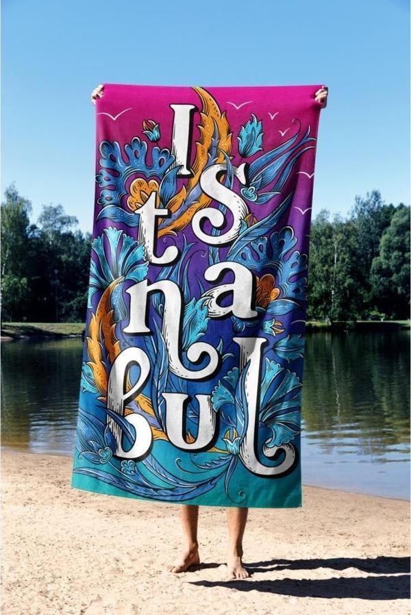 Essential Towel Beatiful İstanbul Plaj Havlusu 90*150cm - Image 1