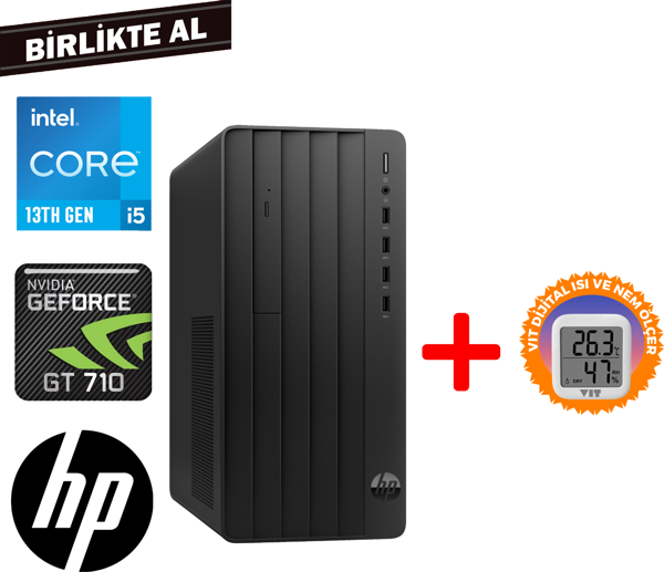 HP Pro 290 G9 i5-13500 32GB 1TB SSD 4 GB GT710 Freedos Masaüstü PC + Termometre 624A6ET 081 - Image 1