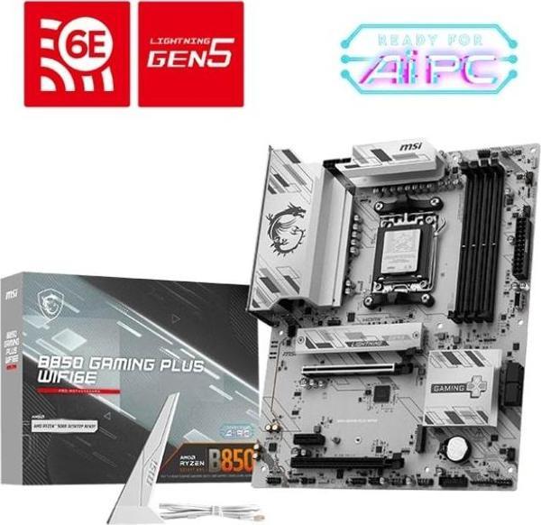 MSI B850 GAMING PLUS WIFI6E AM5 DDR5 8200(OC)Mhz ATX Gaming (Oyuncu) Anakart - Image 1