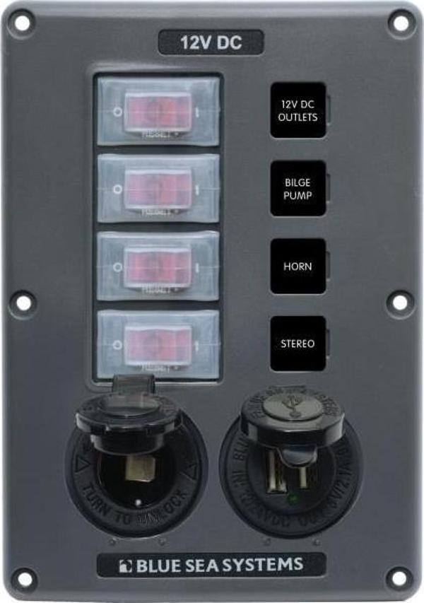 Blue Sea Switch Panel 4lü - Image 1