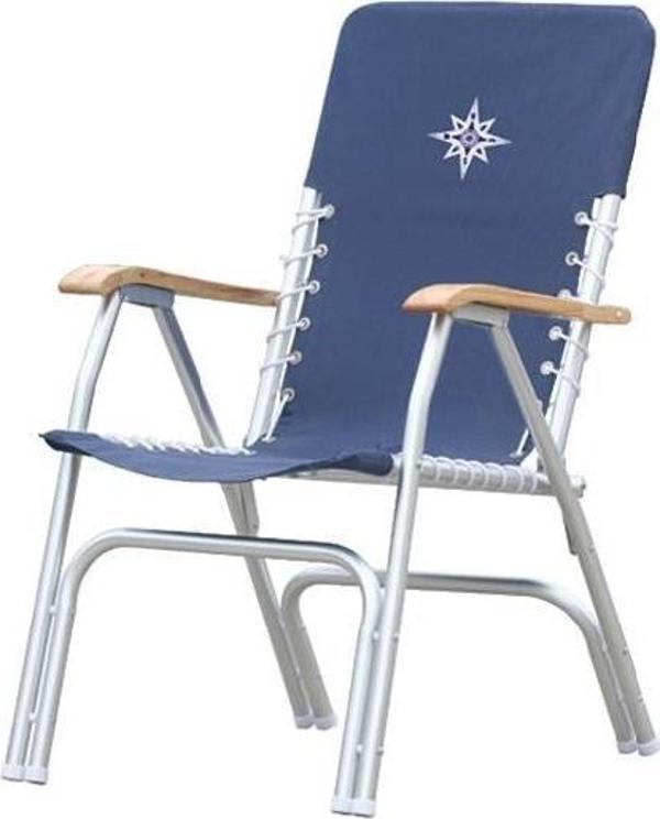 Marintek Katlanır Güverte Sandalyesi Lacivert - Image 1