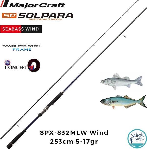 Major Craft Solpara SPX-832MLW Wind 253cm 5-17gr (2P) Light Spin Kamış - Image 1