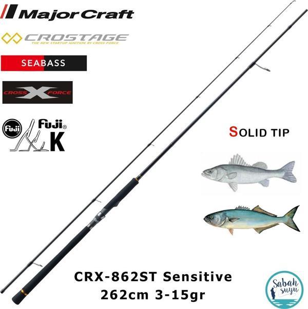 Major Craft Crostage CRX-862ST Seabass Solid 262cm 3-15gr (2P) Spin Kamış - Image 1