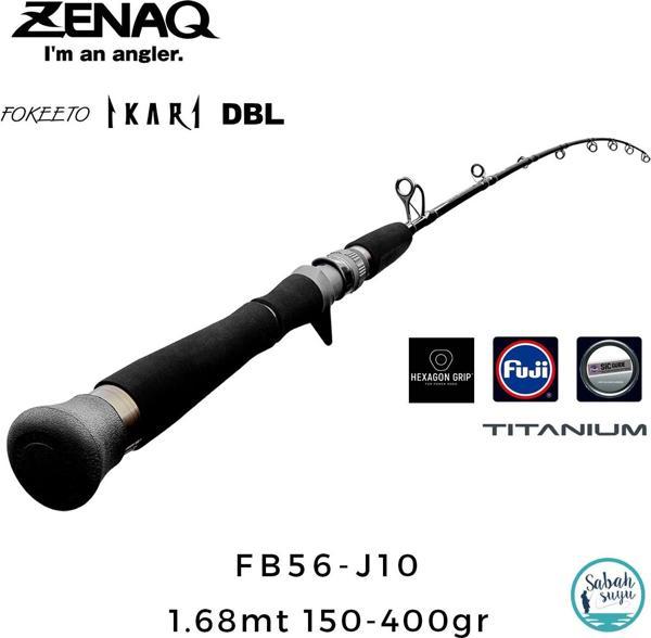 Zenaq Fokeeto DBL FB56-J10 İkari 1.68mt 150-400gr (1P) Tetikli Jigging Kamış - Image 1
