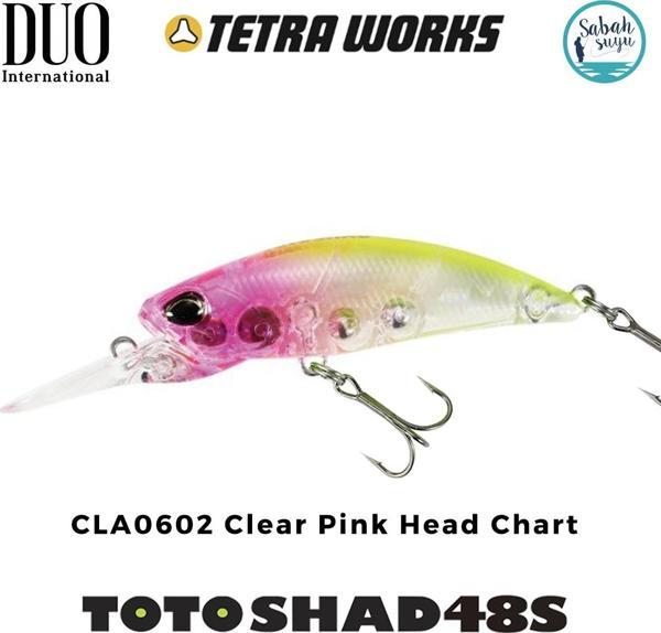 Duo Tetra Works Toto Shad 48S CLA0602 Clear Pink Head Chart - Image 1