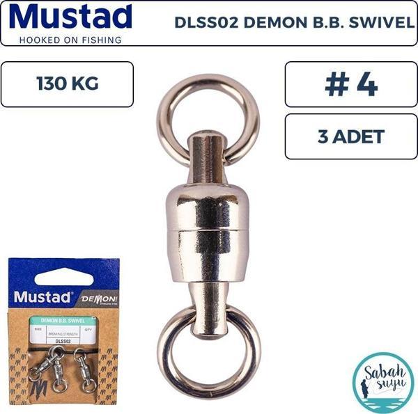 Mustad Demon DLSS02 Bilyalı Fırdöndü #4 130kg (3 Adet) - Image 1