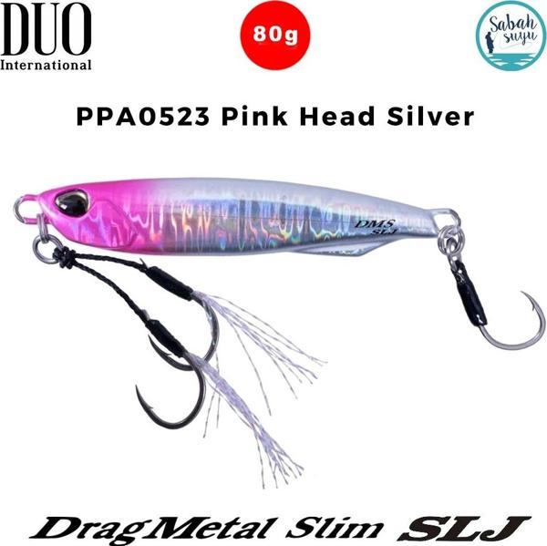 Duo Drag Metal Slim SLJ Jig 80gr 90mm PPA0523 Pink Head Silver - Image 1