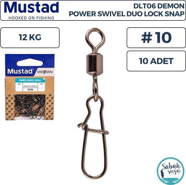 Mustad Demon DLT06 Klipsli Fırdöndü #10 12kg (10 Adet) - Image 1