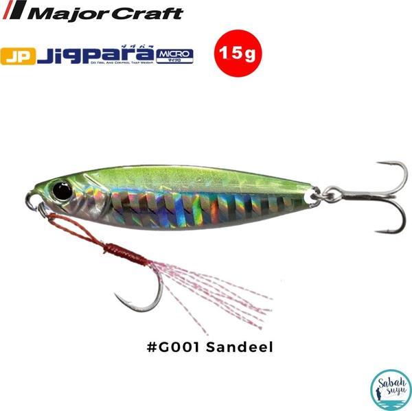 Major Craft Jigpara Micro JPM-15gr 60mm #G001 Sandeel - Image 1