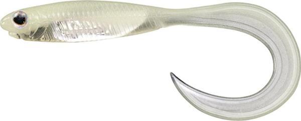 Fish Arrow Flash J Curly 5cm SW #134 Luminova Glow Silver Silikon Balık (5 Adet) - Image 1