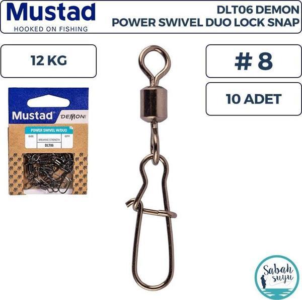 Mustad Demon DLT06 Klipsli Fırdöndü #8 12kg (10 Adet) - Image 1