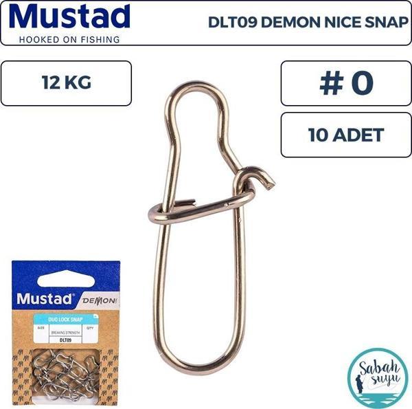 Mustad Demon DLT09 Nice Snap Klips #0 12kg (10 Adet) - Image 1