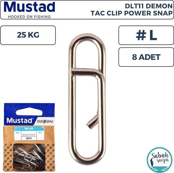 Mustad Demon DLT11 Tak-Clip Power Klips #L 25kg (8 Adet) - Image 1