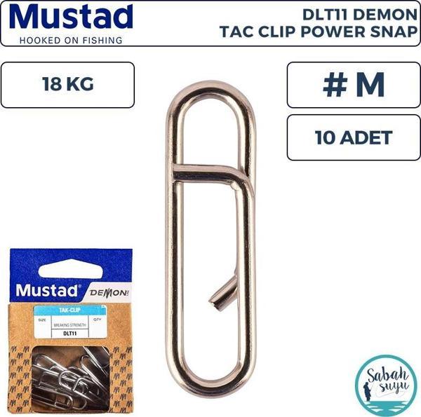 Mustad Demon DLT11 Tak-Clip Power Klips #M 18kg (10 Adet) - Image 1