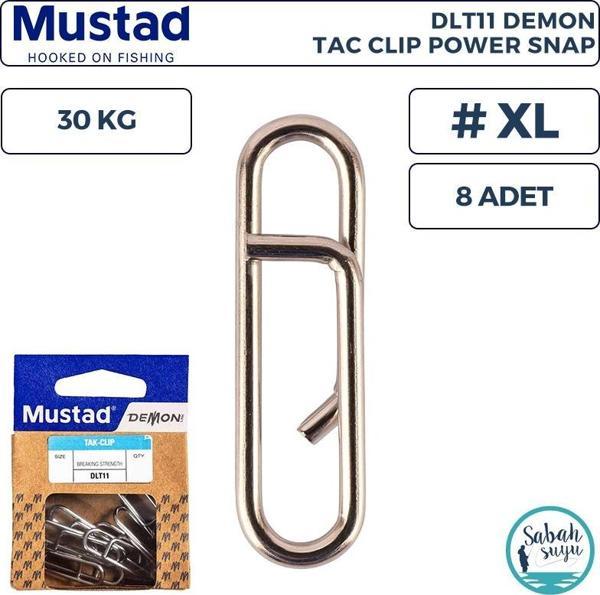 Mustad Demon DLT11 Tak-Clip Power Klips #XL 30kg (8 Adet) - Image 1