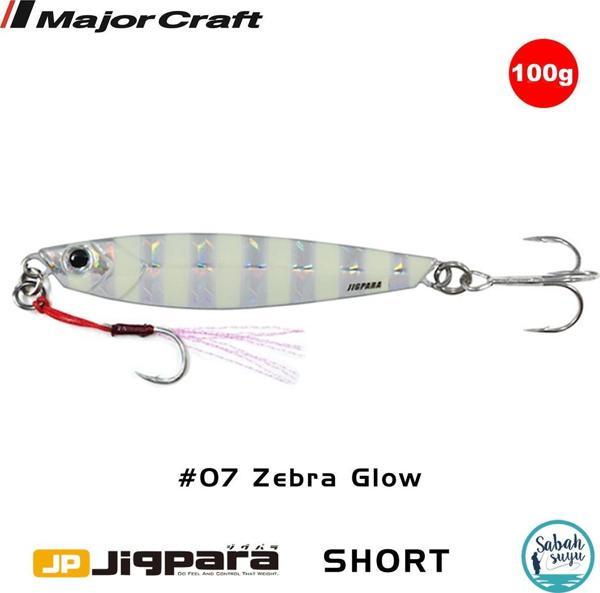 Major Craft Jigpara Short JPS-100gr 103mm #07 Zebra Glow - Image 1