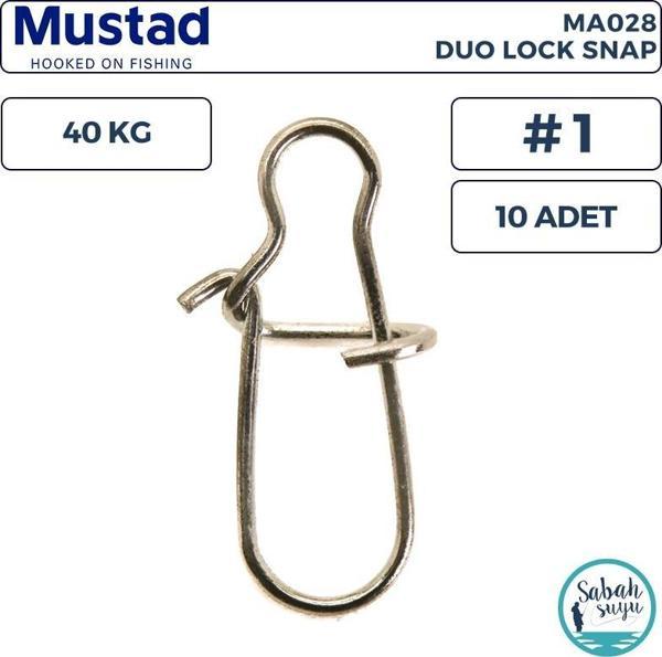 Mustad MA028 Duo Lock Snap Klips #1 40kg (10 Adet) - Image 1