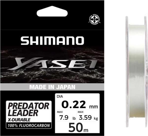 Shimano Yasei Predator Fluorocarbon Şok Lider Misina 0.22mm 3.59kg 50mt. - Image 1
