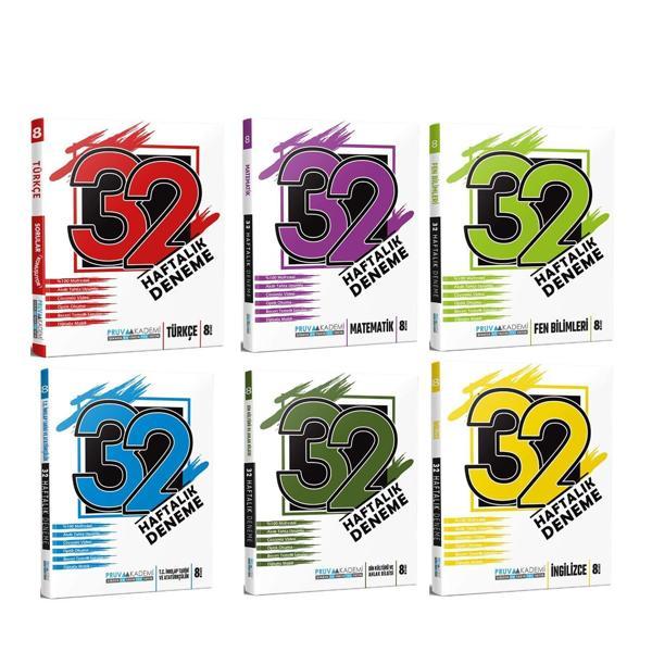 Pruva Akademi 8.Sınıf 32 Haftalık Deneme Seti 6 Kitap - Pruva Akademi - Image 1