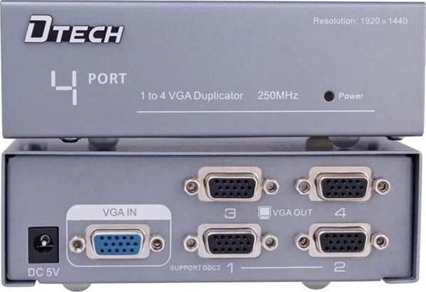 PowerMaster 250Mhz 1TO4 VGA Splitter Dağıtıcı Monitör Çoklayıcı - Image 1