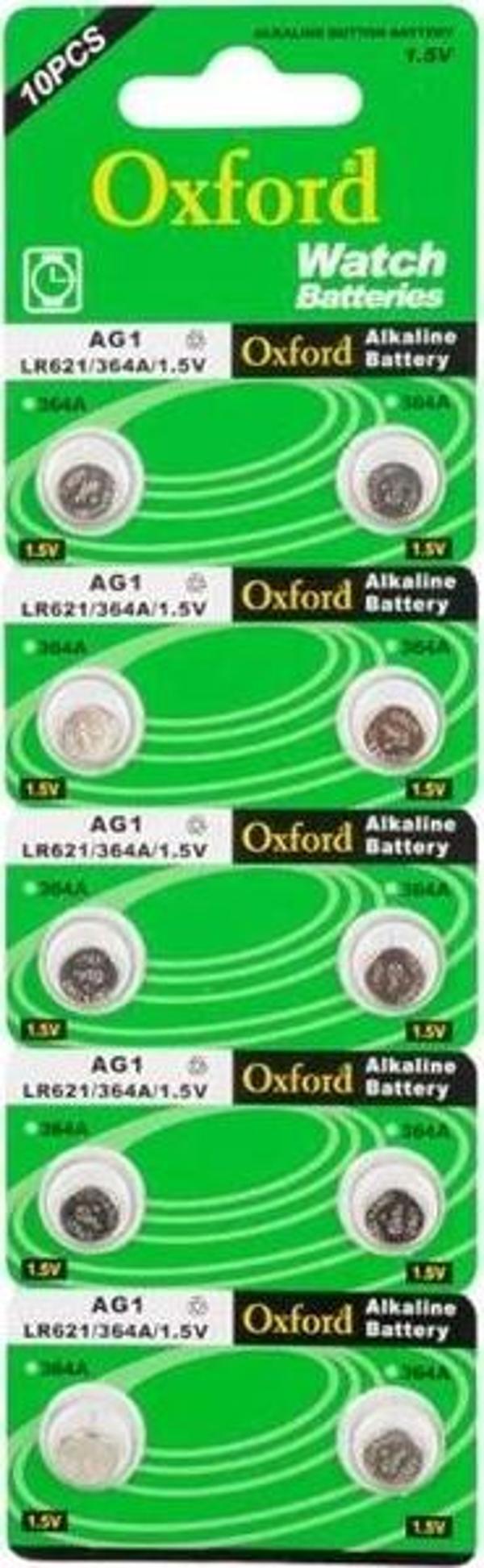 Oxford AG1 LR621 Alkalin 10'lu Saat Pili - Oxford - Image 1