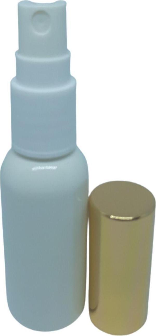 D&B Yol Boş Parfüm Ve Kolonya Şişesi Beyaz 30 Ml 5 Adet (Tekrar Doldurulabilir) Sarı Kapak Boş Plastik - Image 1