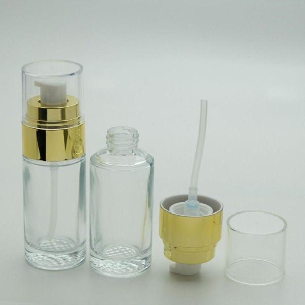 D&B Yol Losyon Ve Krem Şişesi 40 Ml (20 Adet) (Tekrar Doldurulabilir) Şeffaf Sarı Kapaklı Boş Şişe - Image 1
