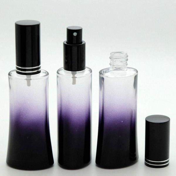 D&B Yol Boş Parfüm Şişesi 100 Ml (2 Adet) (Tekrar Doldurulabilir) Siyah Eyfel Siyah Metal Valf Ve Kapak - Image 1