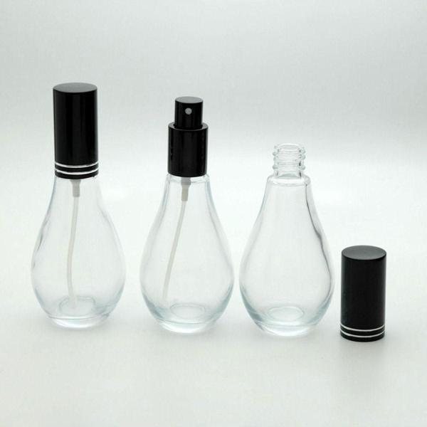 D&B Yol Boş Parfüm Şişesi 70 Ml (2 Adet) (Tekrar Doldurulabilir) Boş Ampul Şişe Siyah Metal Valf Ve Kapak - Image 1