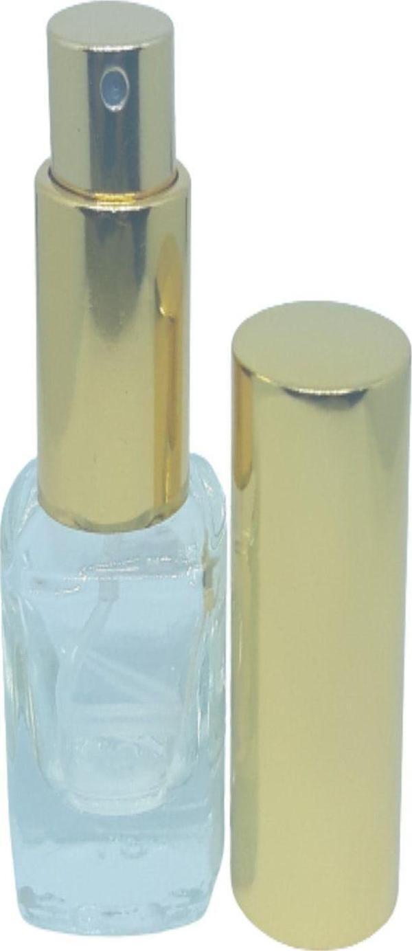 D&B Yol Parfüm Ve Kolonya Şişesi 5 Ml 5 Adet (Tekrar Doldurulabilir) Boş Cam Sarı Metal Sprey Şişe - Image 1