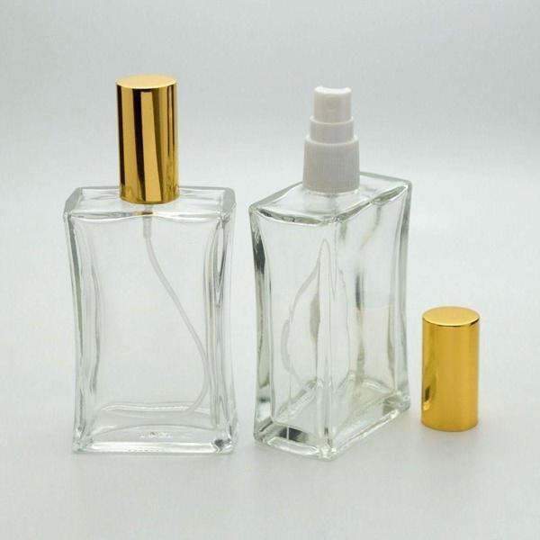 D&B Yol Boş Parfüm Şişesi 100 Ml (5 Adet) İçbükey (Tekrar Doldurulabilir) Metal Kapak Plastik Valf İçbükey Boş Şişe - Image 1