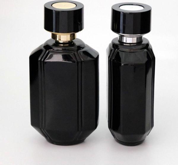 D&B Yol Parfüm Ve Kolonya Şişesi 100 Ml 3 Adet (Aparat İle Kapatılan) Siyah Özel Kolay Kapama Cam Şişe - Image 1