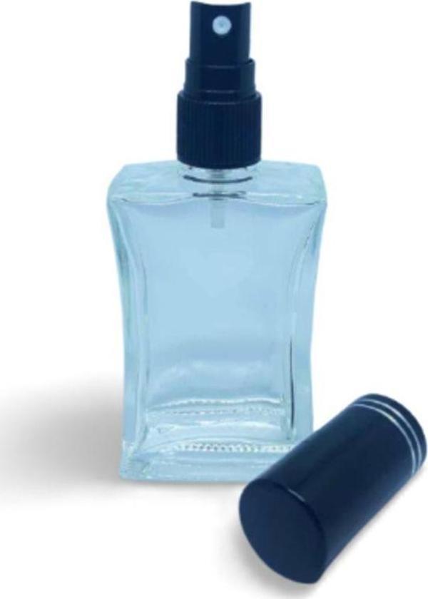 D&B Yol Parfüm Şişesi 30 Ml (5 Adet) Siyah Kapak Plastik Valf İçbükey (Tekrar Doldurulabilir)  Boş Şişe - Image 1
