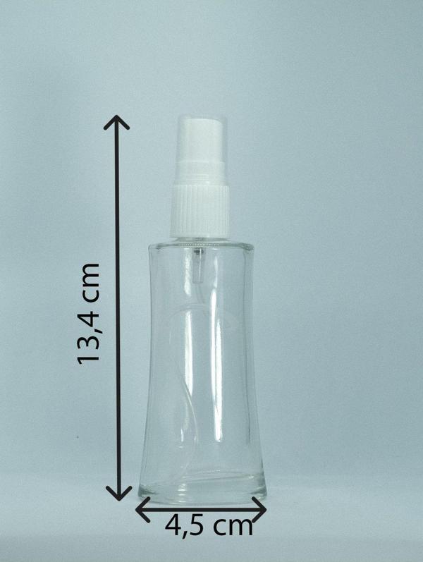 D&B Yol Boş Parfüm Şişesi 50 Ml (10 Adet) Şeffaf Kapaklı Eyfel (Tekrar Doldurulabilir) Boş Şişe - Image 1