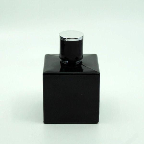 D&B Yol Boş Parfüm Şişesi 100 Ml (2 Adet) Siyah Boyalı Küp Model (Aparat İle Kapatılan-Kolay Kapama) Boş Şişe - Image 1