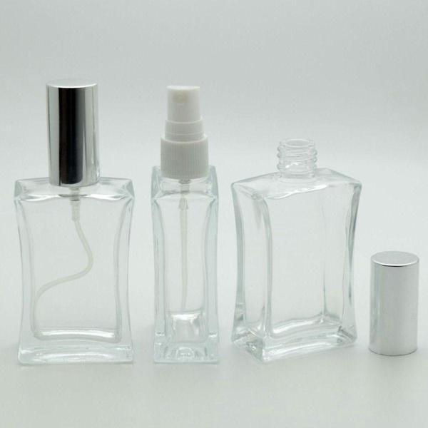 D&B Yol Parfüm Şişesi 50 Ml (5 Adet) Gri Kapak Plastik Valf İçbükey (Tekrar Doldurulabilir) Boş Şişe - Image 1