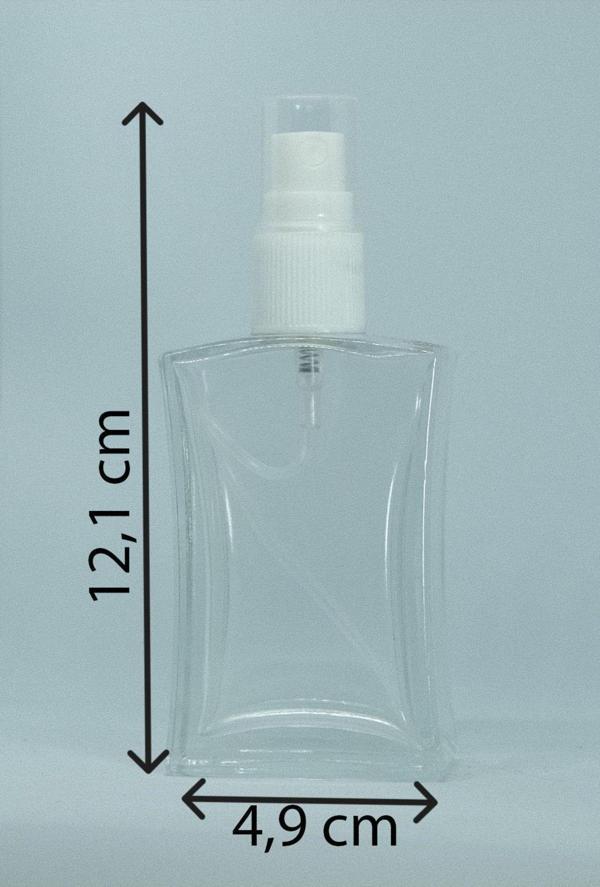 D&B Yol Parfüm Şişesi 50 Ml (10 Adet) Şeffaf Kapaklı İçbükey (Tekrar Doldurulabilir) Boş Şişe - Image 1